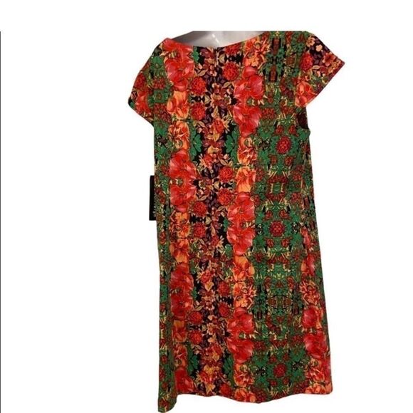Womens Madison‎ Leigh Floral Cap Sleeve Shift Dress Size 16 NWT - Picture 4 of 12